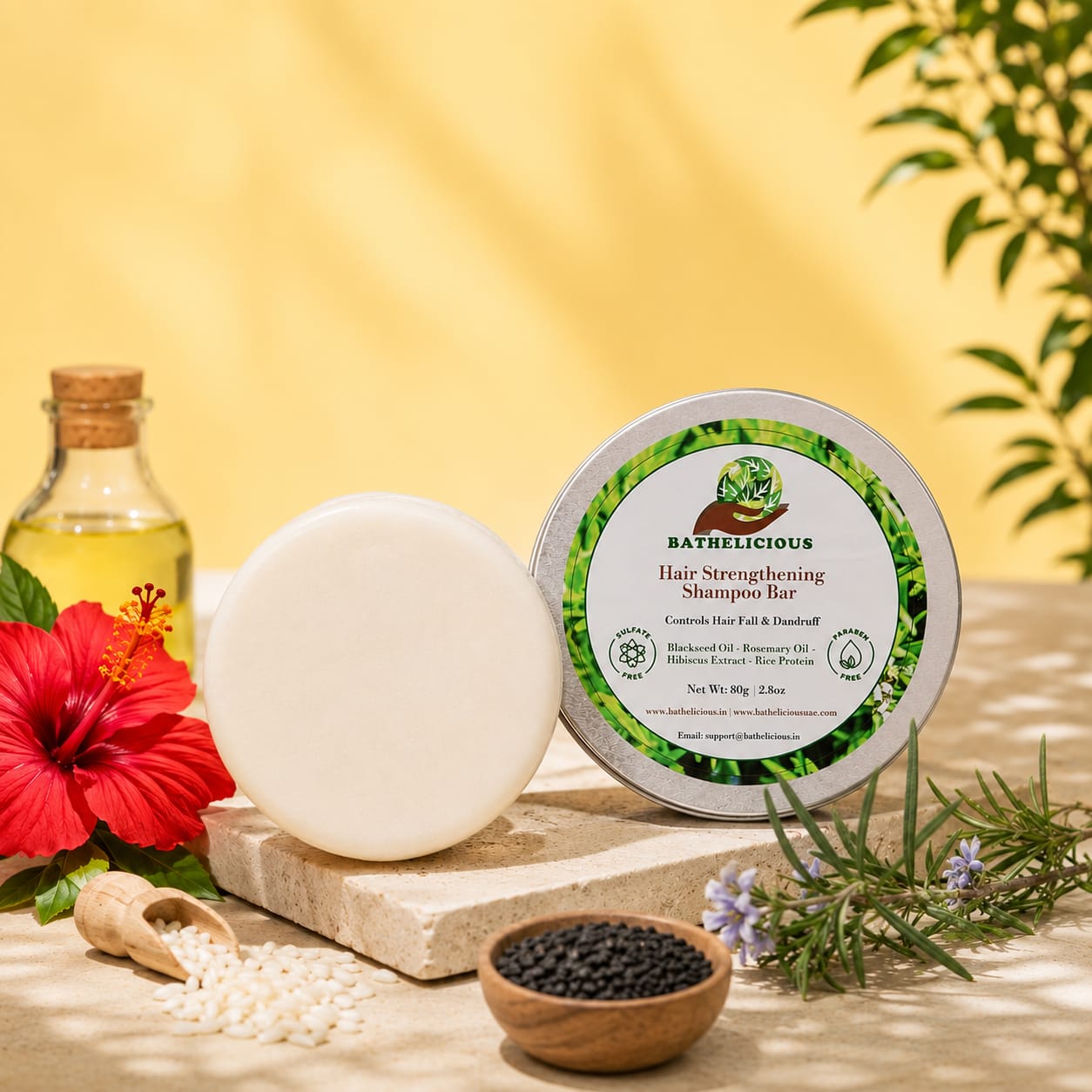 Hair Strengthening Shampoo Bar for Healthy Hair Growth | Bathelicious