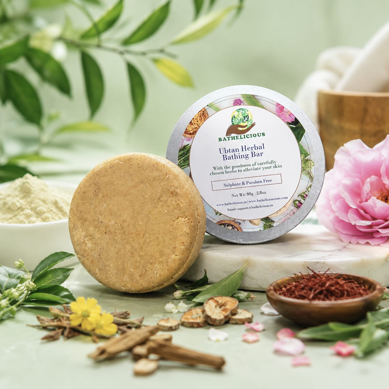 Herbal Ubtan Bathing Bar for Bright & Healthy Skin | Bathelicious