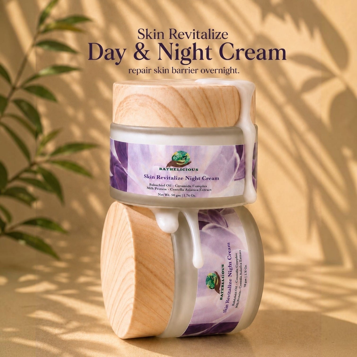 Skin Revitalize Day & Night Cream for Hydrated Glowing Skin | Bathelicious
